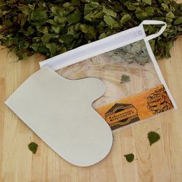 Банная рукавица в косметичке "Классическая" комбинированная