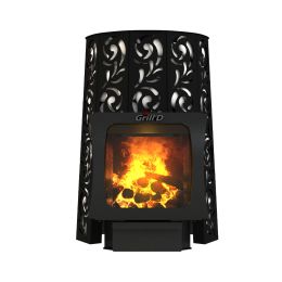 Дровяная банная печь Grill'D Violet Long Window Max