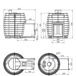 Печь для бани Эверест "Steam Heat" 24 INOX