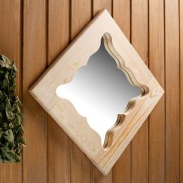 Зеркало резное "Бабочка", сосна, 40×40 см