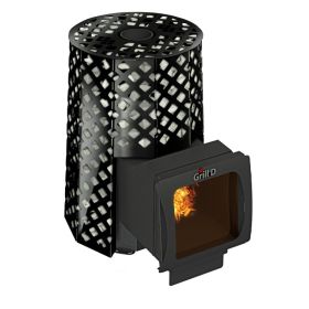 Дровяная банная печь Grill'D Violet Romb Long Window Max