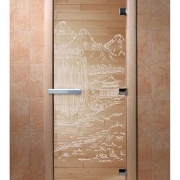 Дверь для сауны Doorwood «Китай» (Ольха) 8мм