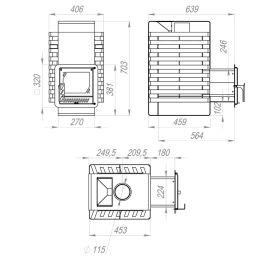 Печь для бани РАДА Терма 6 ЗК 16M