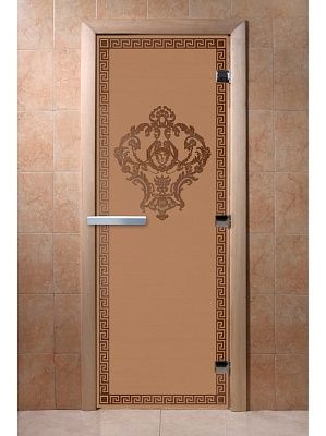 Дверь для сауны Doorwood «Версаче» (Ольха) 8мм