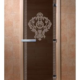 Дверь для сауны Doorwood «Версаче» (Ольха) 8мм