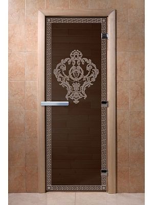 Дверь для сауны Doorwood «Версаче» (Ольха) 8мм