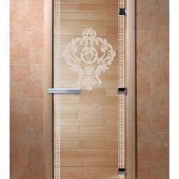 Дверь для сауны Doorwood «Версаче» (Ольха) 8мм