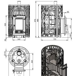 Печь для бани Эверест "Steam Master" 18 (310) ЧУГУН б\в