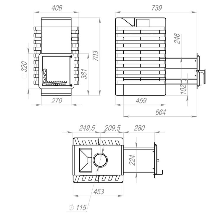 Печь для бани РАДА Терма 6 ЗК 16L