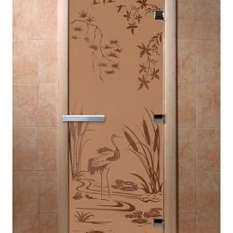 Дверь для сауны Doorwood «Камышовый рай» (Ольха) 8мм