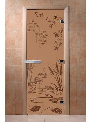 Дверь для сауны Doorwood «Камышовый рай» (Ольха) 8мм
