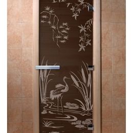 Дверь для сауны Doorwood «Камышовый рай» (Ольха) 8мм