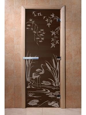 Дверь для сауны Doorwood «Камышовый рай» (Ольха) 8мм