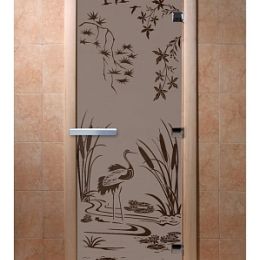 Дверь для сауны Doorwood «Камышовый рай» (Ольха) 8мм