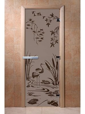 Дверь для сауны Doorwood «Камышовый рай» (Ольха) 8мм