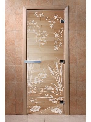 Дверь для сауны Doorwood «Камышовый рай» (Ольха) 8мм