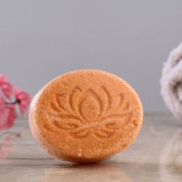 Бомбочка для ванны "Узоры" с ароматом апельсина, оранжевая
