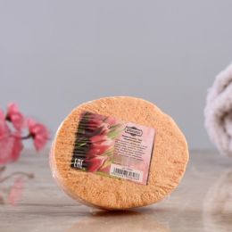Бомбочка для ванны "Узоры" с ароматом апельсина, оранжевая