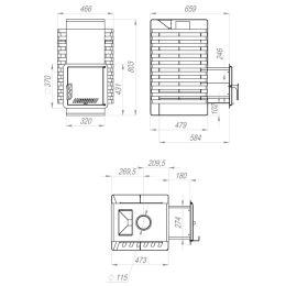 Печь для бани РАДА Терма 4 ЗК 20M