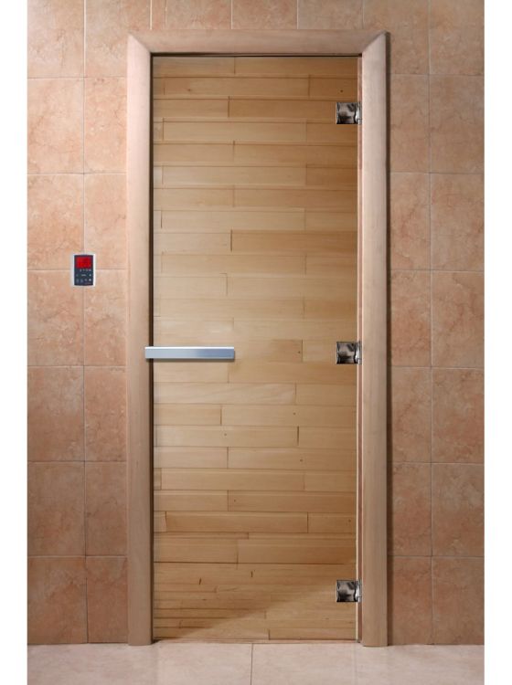 Дверь для сауны Doorwood Прозрачная (Ольха) 8мм