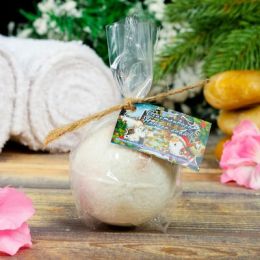 Бомбочка для ванны из персидской соли "Счастливого нового года" масло ванили, 140гр