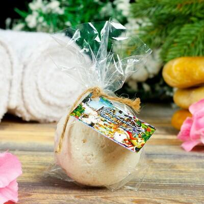 Шипучая бомбочка из гималайской соли "Счастливого Нового года" с эфирным маслом лаванды,140г