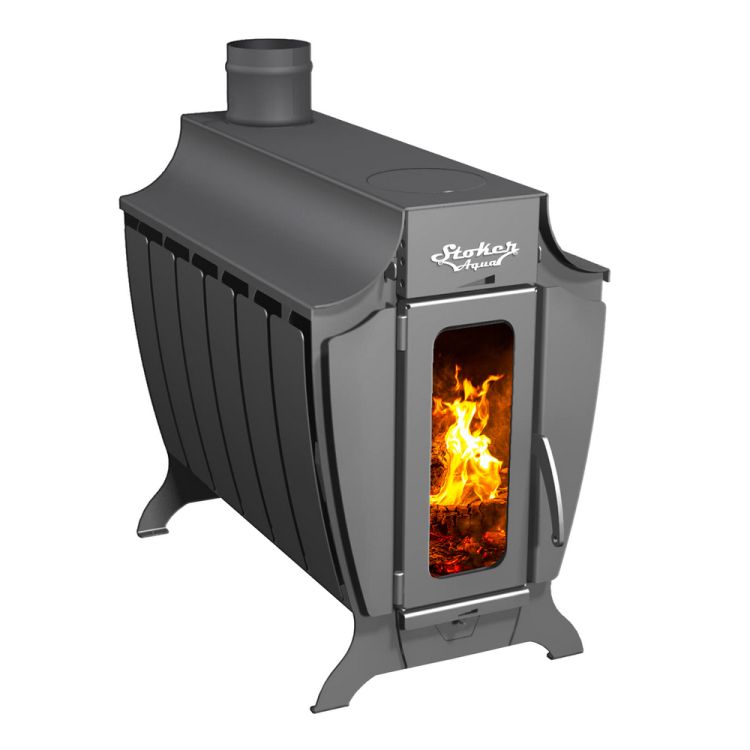 Отопительная печь Ермак с водяным контуром Stoker 220-G AQUA