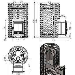 Печь для бани Эверест "Steam Master" 44 (320) ЧУГУН