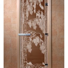 Дверь для сауны Doorwood «Березка» (Ольха) 8мм