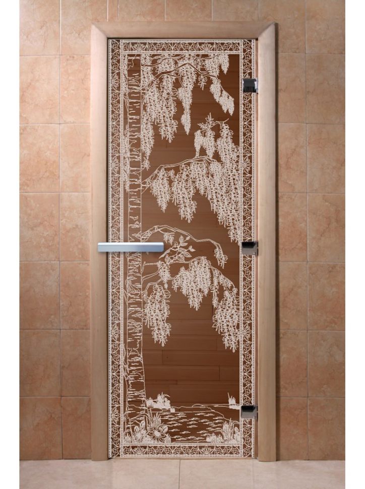 Дверь для сауны Doorwood «Березка» (Ольха) 8мм