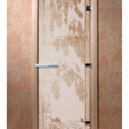 Дверь для сауны Doorwood «Березка» (Ольха) 8мм