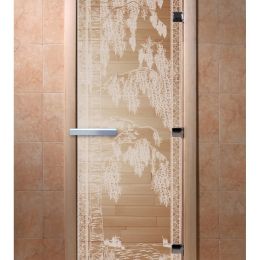 Дверь для сауны Doorwood «Березка» (Ольха) 8мм