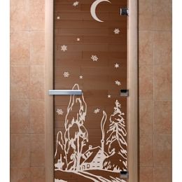 Дверь для сауны Doorwood «Зима» (Ольха) 8мм