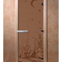Дверь для сауны Doorwood «Зима» (Ольха) 8мм
