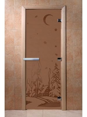 Дверь для сауны Doorwood «Зима» (Ольха) 8мм