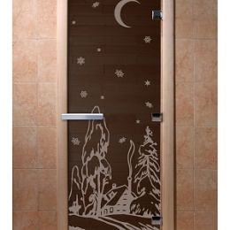 Дверь для сауны Doorwood «Зима» (Ольха) 8мм