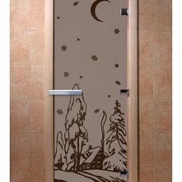 Дверь для сауны Doorwood «Зима» (Ольха) 8мм