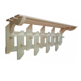 Полка-вешалка SL "Лесенка П1", 9 крючков, липа