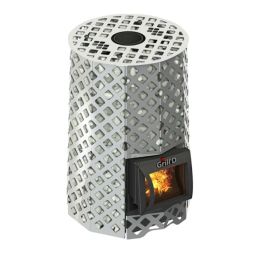 Дровяная банная печь Grill'D Violet Steel Romb Short