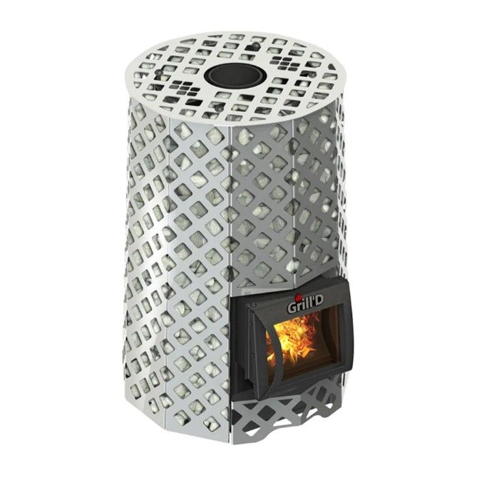 Дровяная банная печь Grill'D Violet Steel Romb Short