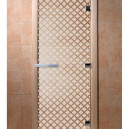 Дверь для сауны Doorwood «Мираж» (Ольха) 8мм