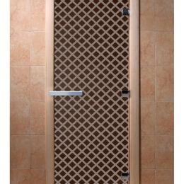 Дверь для сауны Doorwood «Мираж» (Ольха) 8мм