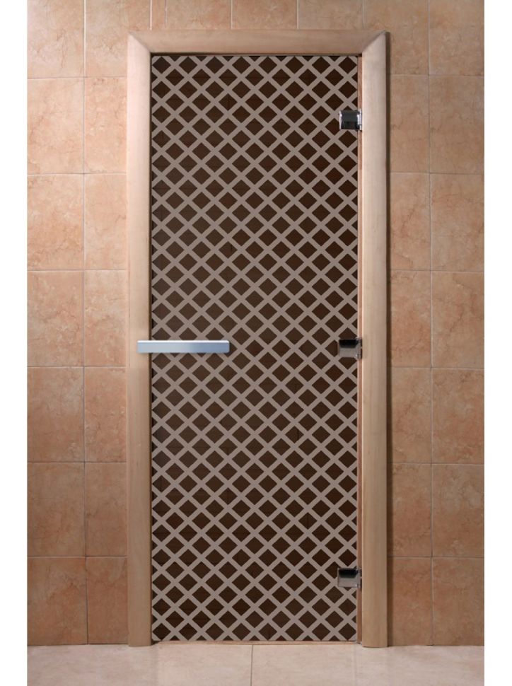 Дверь для сауны Doorwood «Мираж» (Ольха) 8мм