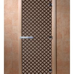 Дверь для сауны Doorwood «Мираж» (Ольха) 8мм