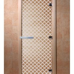 Дверь для сауны Doorwood «Мираж» (Ольха) 8мм