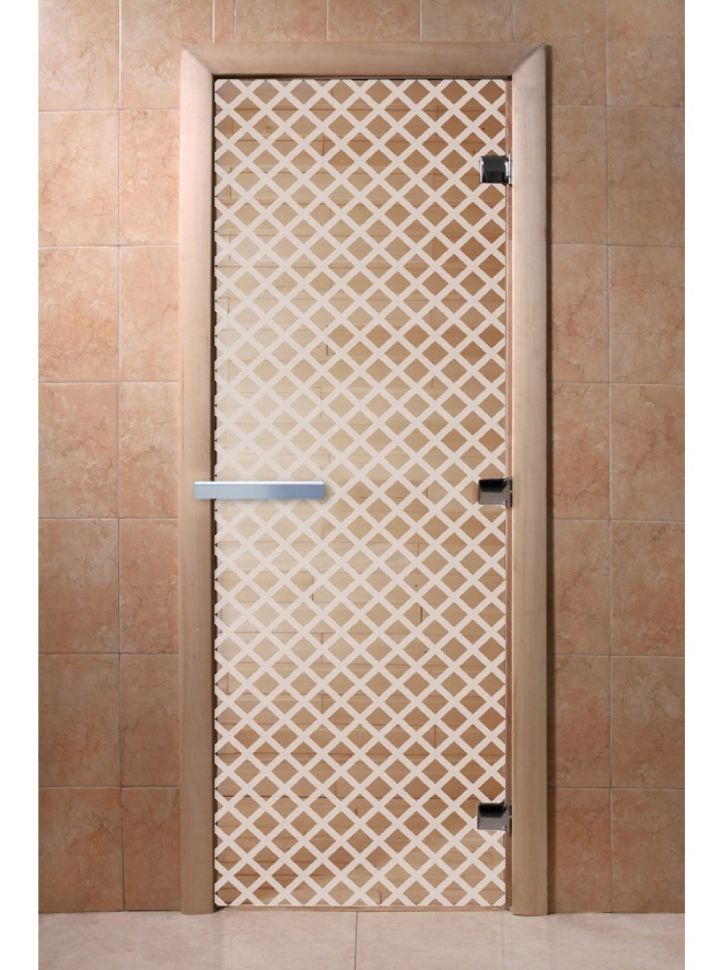 Дверь для сауны Doorwood «Мираж» (Ольха) 8мм