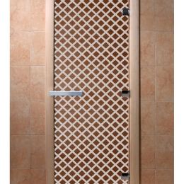 Дверь для сауны Doorwood «Мираж» (Ольха) 8мм