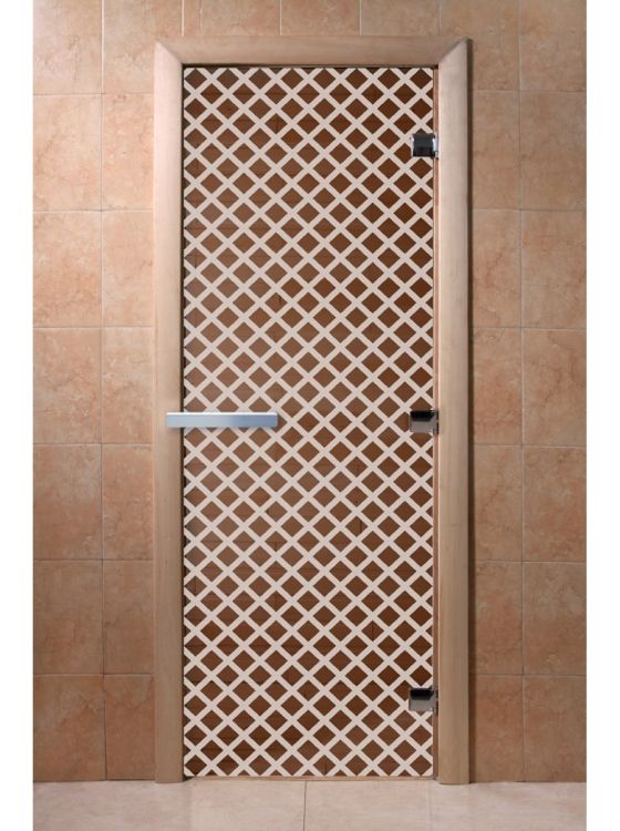 Дверь для сауны Doorwood «Мираж» (Ольха) 8мм