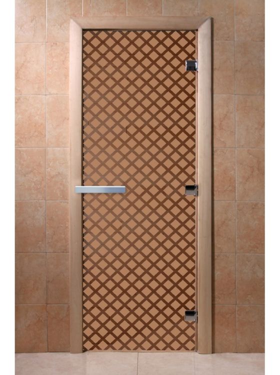 Дверь для сауны Doorwood «Мираж» (Ольха) 8мм