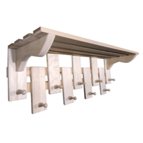 Полка-вешалка SL "Лесенка П2", 9 крючков, липа